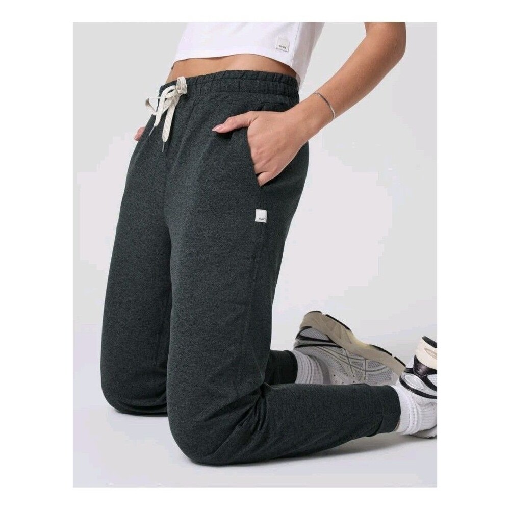 Vuori Performance Joggers Women’s Large Charcoal Heather Athleisure Pants - Picture 2 of 12